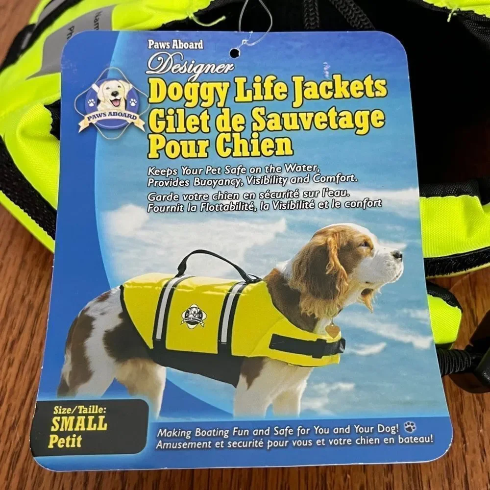 Paws Aboard Dog life vest life jacket floatation device NWT Small